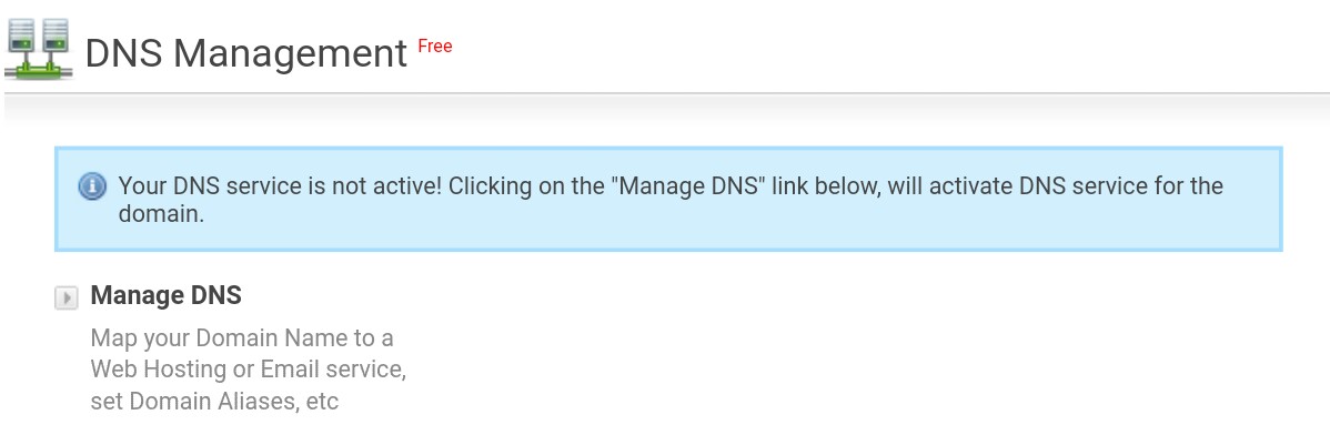 Bigrock Manage DNS