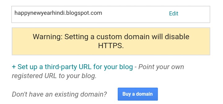 Blogger Dashboard Basic Publishing Settings