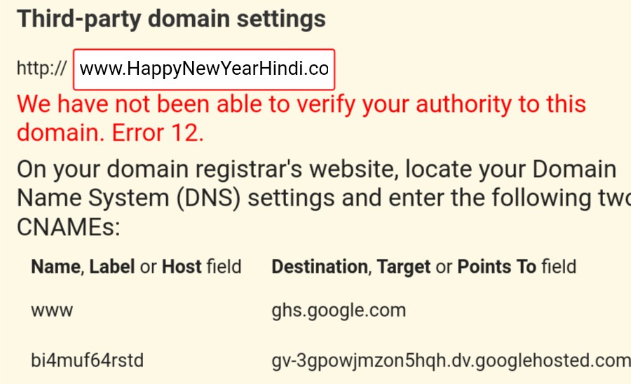 Blogger Third Party Domain Setup DNS